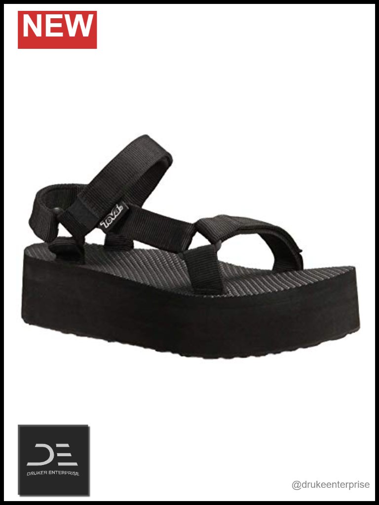 Platform Sandals With Hook-And-Loop Closures, Eva Footbed, Durable Traction